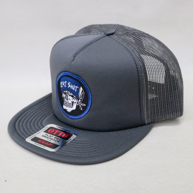 suicidal skates eat shit patch flip mesh hat charcoal