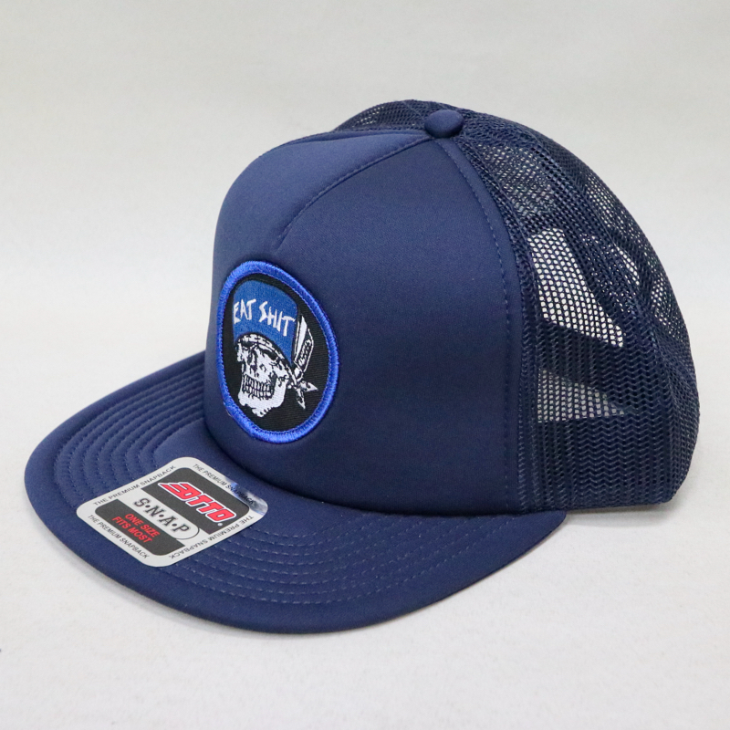 suicidal skates eat shit patch flip mesh hat navy