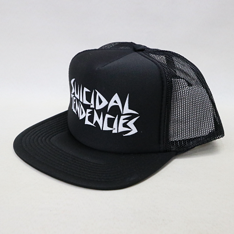 suicidal tendencies flip mesh hat black