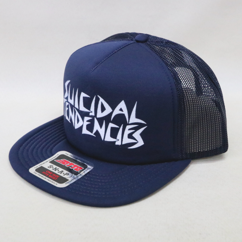 suicidal tendencies flip mesh hat navy