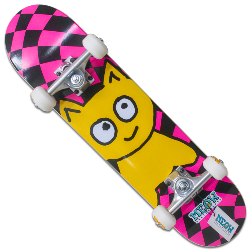 meow complete big cat checker twist pink