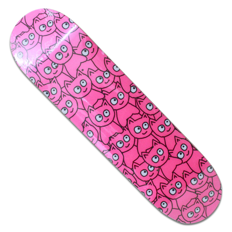 meow sticker pile pink