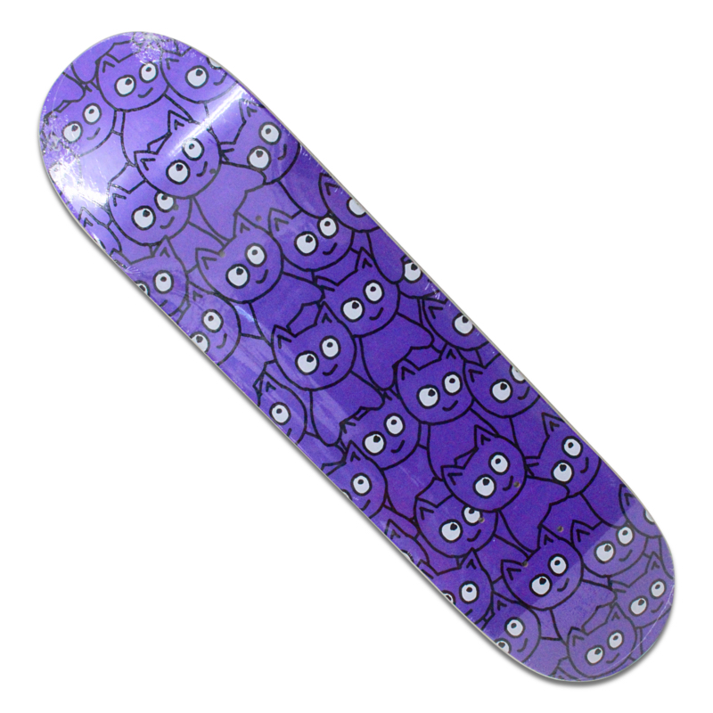 meow sticker pile purple